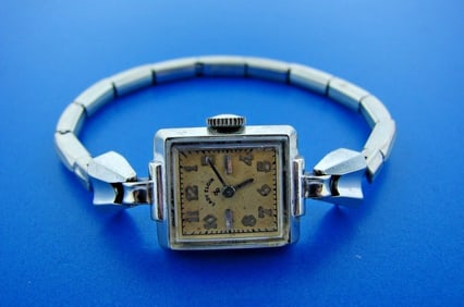 TIMELESS ELgin 14k White Gold Lady's Watch