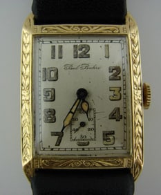 PAUL BUHRE 14K YELLOW GOLD VINTAGE WATCH