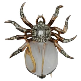 Trifari Jelly Belly Spider Costume Jewelry Clip