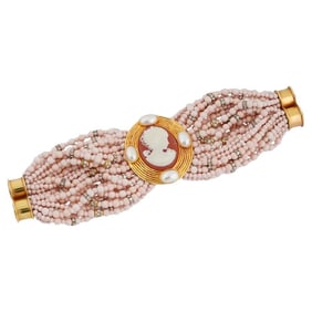 Italian Bracelet With Cameo By Valentino Garavani