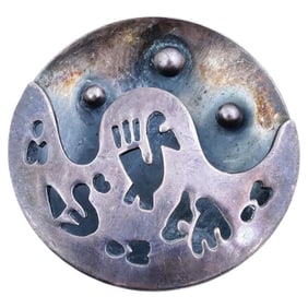 Vtg Hector Aguilar for Coro Mexican Diorama Brooch