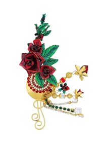 Lunch At The Ritz Costume Jewelry Rose Pin Brooch