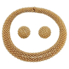 Ciner Costume Jewelry Set Of Necklace And Earrings