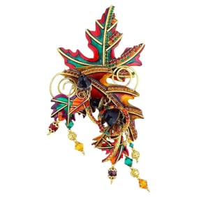 Vintage Lunch At The Ritz Costume Jewelry Pin Brooch