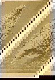 CDV Photo – Orientalist Woman in Traditional Dress – North Africa c.1870: Please Note: We prepay U.S. customs you dont need to pay extra! Customers in Europe might be charged customs fees upon delivery. However, if you paid VAT on eBay at checkout, please show the payment c