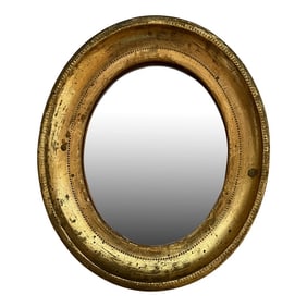 Mid Century Oval Florentine Mirror
