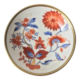 Japanese Porcelain Ware Brass Cased Dish Decorated in Hong Kong