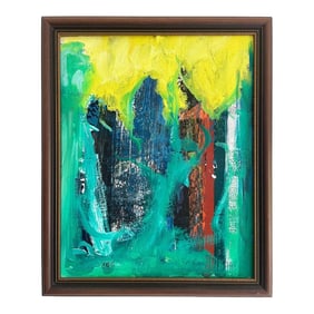 Framed Matthew Izzo Abstract Oil on Canvas Painting Titled "Chelsea" - Signed and Dated, 2023
