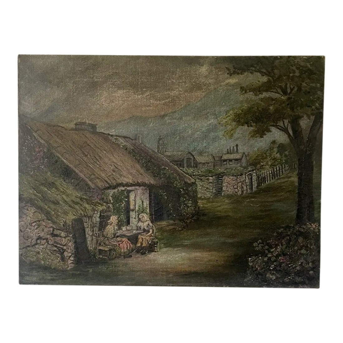 Rare Early 19th Century Landscape Oil Painting on Canvas (1 of 10)