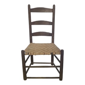 Mid-18th Century Early American Ladder-Back Chair
