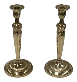 Andrea by Sadek Brass Candlesticks - a Pair