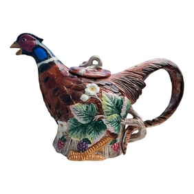 Fitz and Floyd Holiday Pheasant Tea Pot.