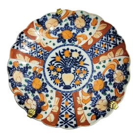 19th C Japanese Imari Scalloped Edge Plate