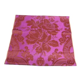 Antique Scarlet Red Silk Velvet Panel