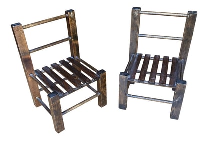 Vintage Woden Chairs Plant Holders