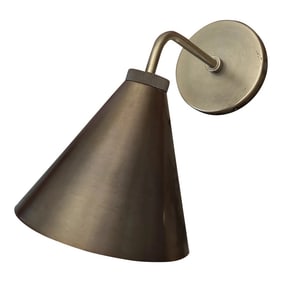 1970s Art Deco Bronze Light Fixture Sconce