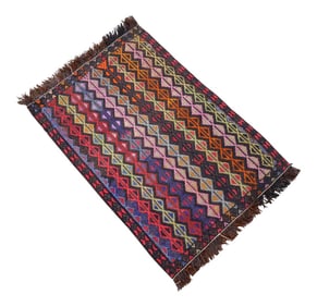 Hand-Woven Turkish KilimRug - 1′8″ X 2′4â