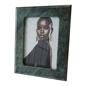 MCM Vintage Style Green Marble Decorative Picture Frame