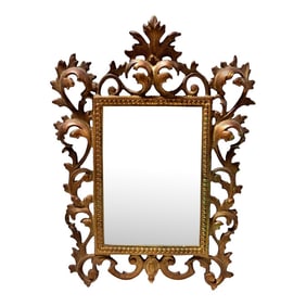 Antique Brass Victorian Rococo Filigree Metal Picture Frame