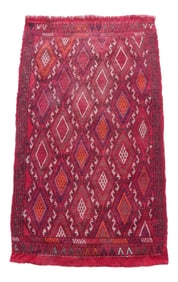 Small Turkish Jajim Kilim Rug 1'10" X 3'1"