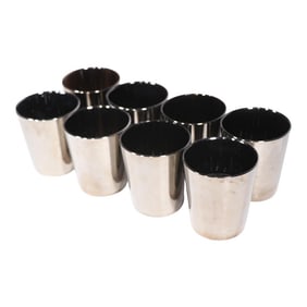 Mid 20th Century Dorothy Thorpe Silver-Tone Clad Drinking Old Fashioned Glasses- Set of 8