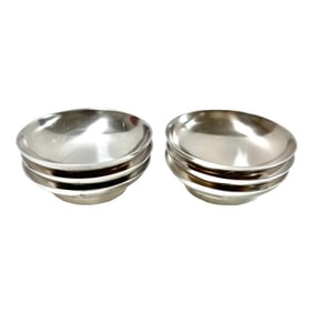 Early 1900s Silverplate Pinch Bowls Appetizer Plates Holland America Line - Set of 6