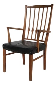 Mid Century Danish Modern Dining Height Armchair C 1950/60's