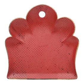 19th Century French Crumber With Gold Stars on Chinese Red Lacquer Background