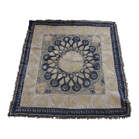 Large Embroidered Black and Gold Persian Cloth/Tapestry