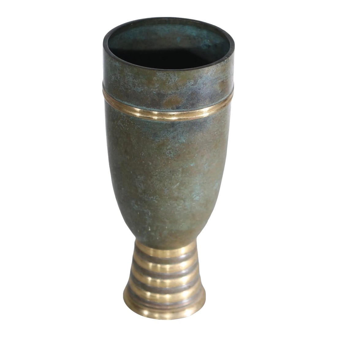 Bronze Art Deco Vase Att. To Carl Sorensen C. 1920-1930's (1 of 9)
