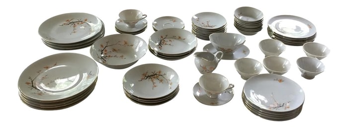 Bavaria by Bareuther Waldsassen Cherry Blossoms Dinnerware - Set of 60