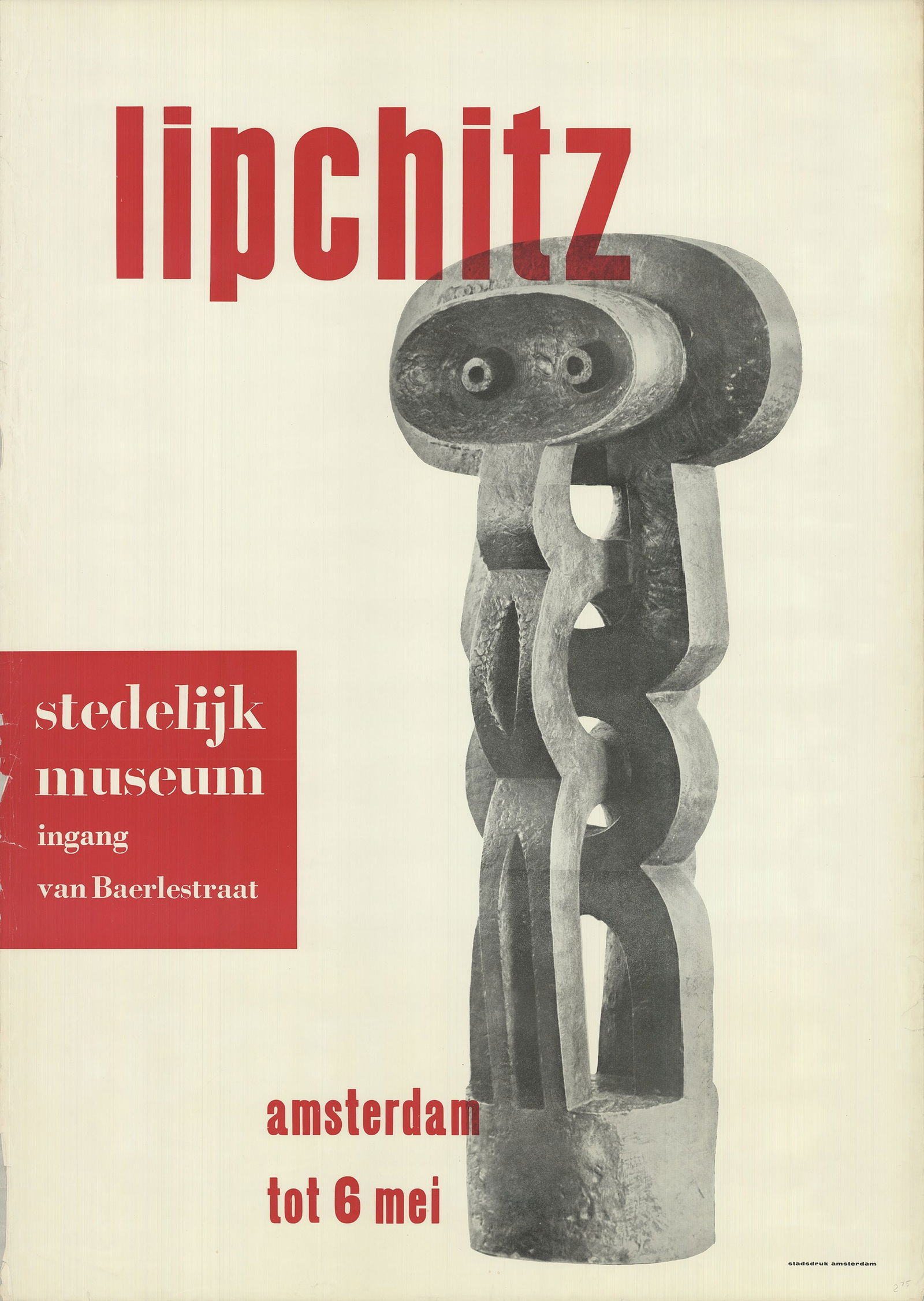 Lipchitz: Lipchitz Title: Lipchitz Artist: A.R. Penck Description: "Lipchitz" by A.R. Penck, 1965 Unsigned Offset Lithograph. Paper size is 39.25 x 28 inches, with an image size of 39.25 x 28 inches. The Offset
