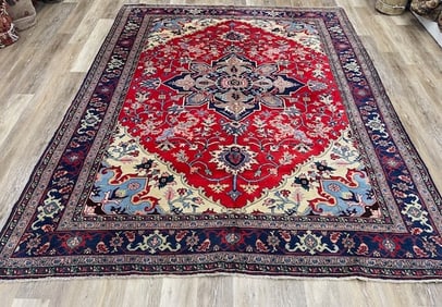 Vintage Persian Tabriz Rug-3663