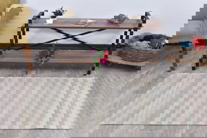 2'6'' x 4'5'' Turkish Vintage Hemp Rug - 240986