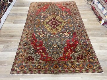 Antique Geometric Turkish Rug-5151