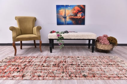 2'9'' x 8'4'' Handmade Vintage Wool Rug - 244825