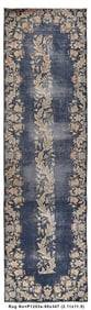 2.11 x 11.5 Vintage Persian Runner FADED BLUE #P1253