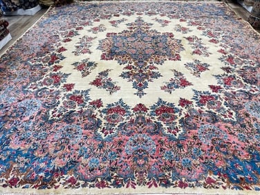 Antique Persian Kerman Rug-1531
