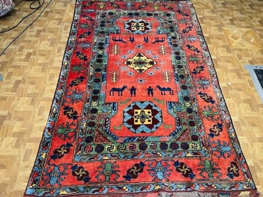 Vintage Kazak Caucasian Rug-5280