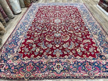 Antique persian large size Kirman Rug-5175