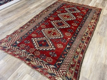 Antique kazak Caucasian Rug-4274