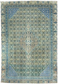 Semi Antique Muted Floral Classic 6X9 Distressed Vintage Oriental Rug