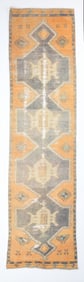 2'10'' x 11'2'' Handmade Vintage Wool Patchwork Rug - 17664