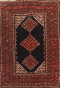 Pre-1900 Antique Vegetable Dye Ghashghaie Persian Area Rug 10x13