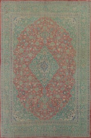 Antique Kashan Persian Area Rug 10x12