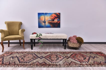 2'8'' x 9'8'' Handmade Vintage Wool Rug - 244855