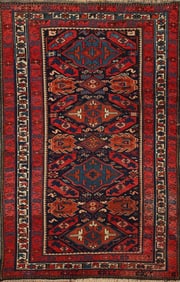 Pre-1900 Antique Kazak Vegetable Dye Oriental Rug 3x5