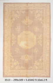 6'2'' x 9'9'' Handmade Vintage Wool Rug - 3513