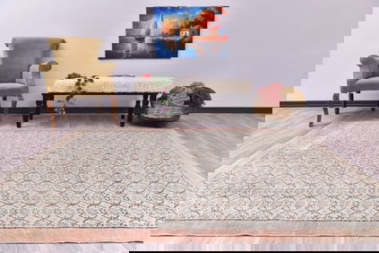 5'7'' x 7'7'' Handmade Vintage Wool Rug - 244860