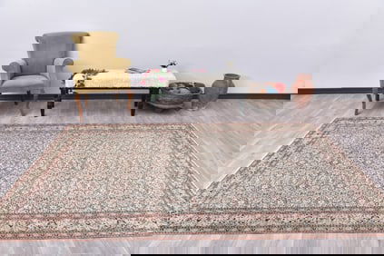 6'5'' x 9'5'' Handmade Vintage Wool Rug - 243697